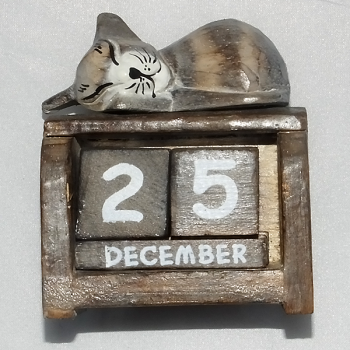 Sleeping cat calendar