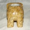 4” Fossilstone Elephant Tea Light Holder - Image 4