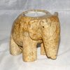 4” Fossilstone Elephant Tea Light Holder - Image 2