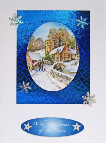 Handmade Christmas Card – With Compliments of the Season