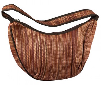 Oval zipped shoulder bag