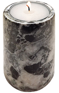 Black Marble Cylinder Candle Holder