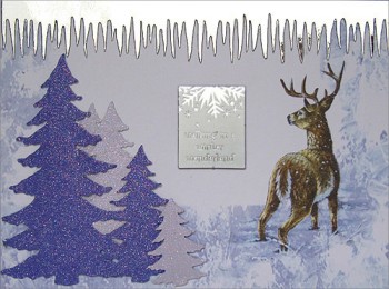 Handmade Christmas Card - Walking in a winter wonderland