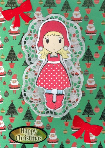 Handmade Christmas Card - Little Red Cap