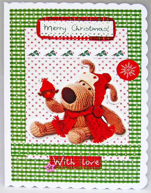 Handmade Boofle Christmas Card with insert