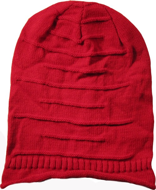 Dark Red Wool Blend Hat