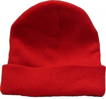 Red Acrylic Ski Hat