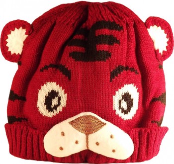 Kid's Little Tiger Hat (Maroon)