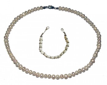 Necklace + Bracelet Pearl