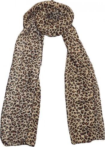 Wild Leopard Chiffon Scarf