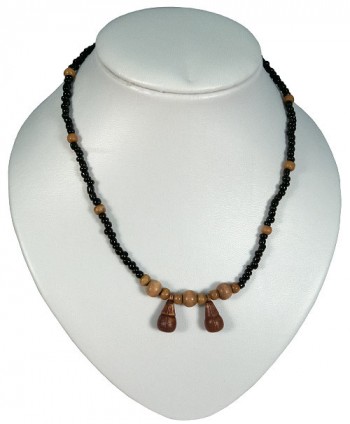 Necklace made out of wooden beads